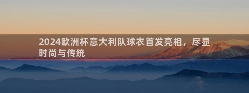 网上哪个平台可以买足球|2024欧洲杯意大利队球衣首发亮相，尽显
时尚与传统